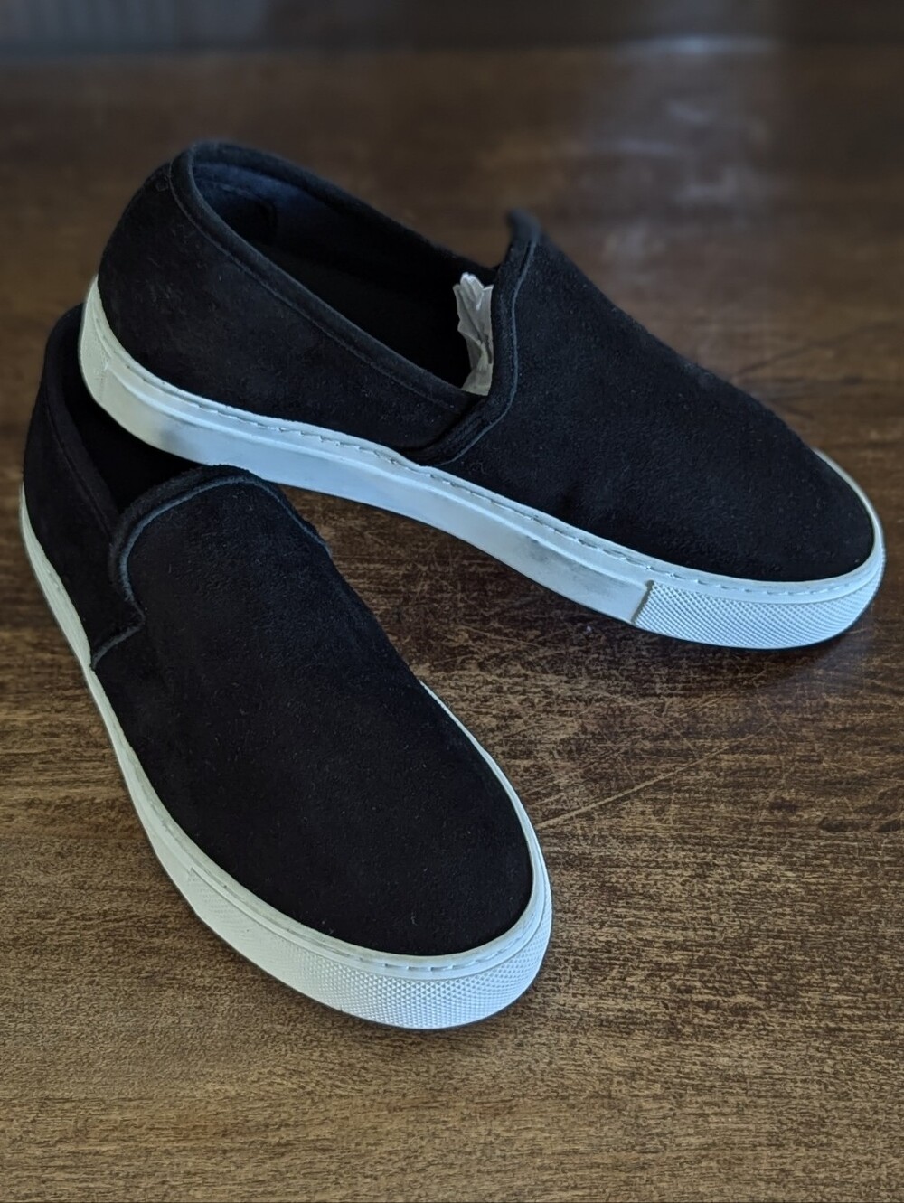 Jenni Kayne Black Suede Slip On Sneakers Women's 36